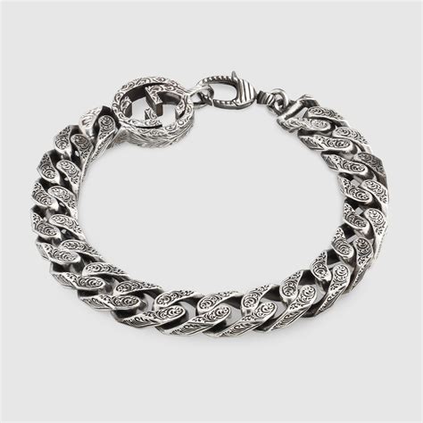 gucci interlocking bracelet in silver